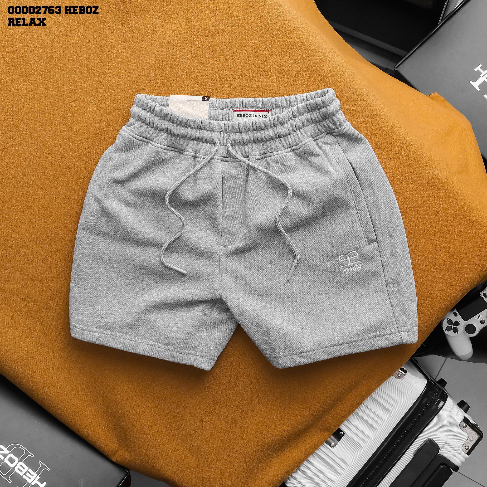 Quần short nam Heboz nỉ basic 3M - 00002763