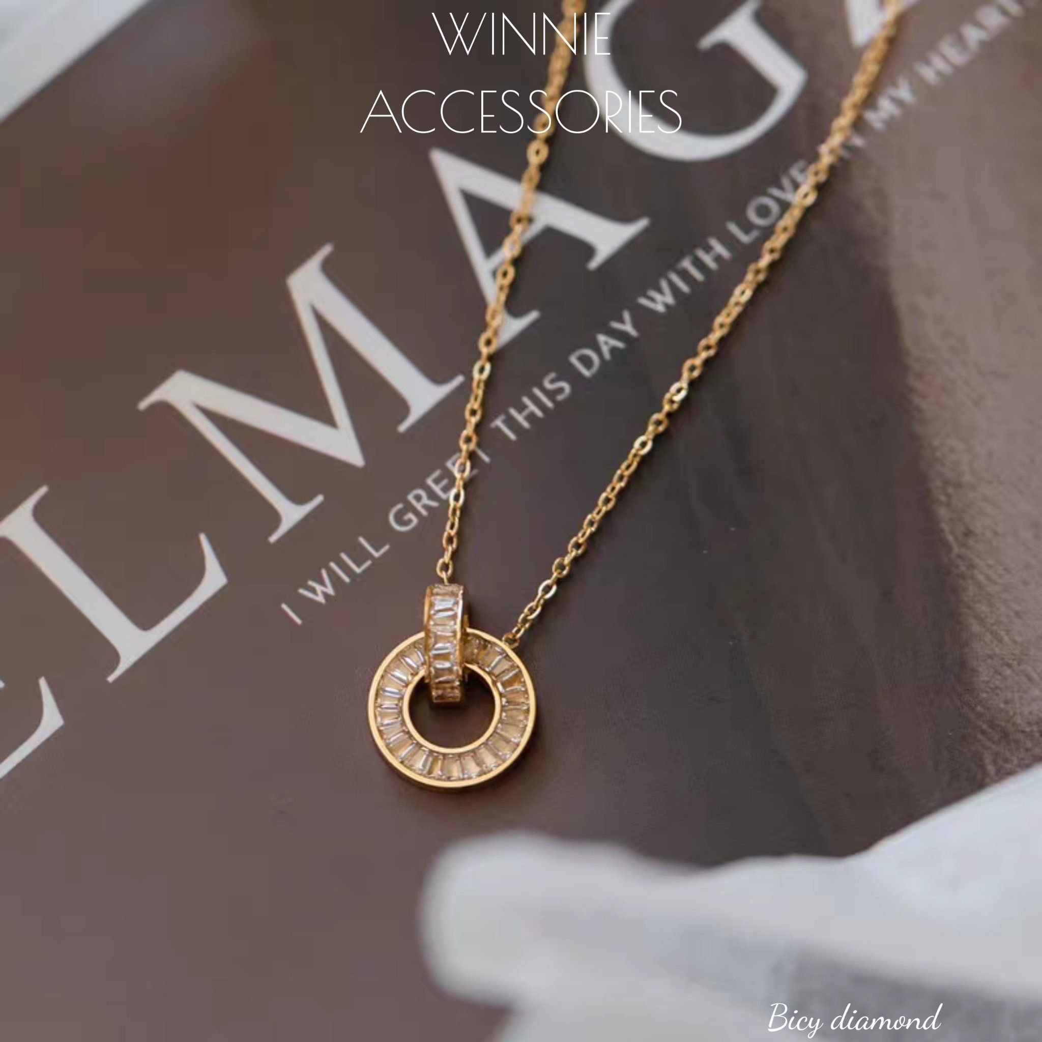 Dây chuyền titan Bicy diamond VG