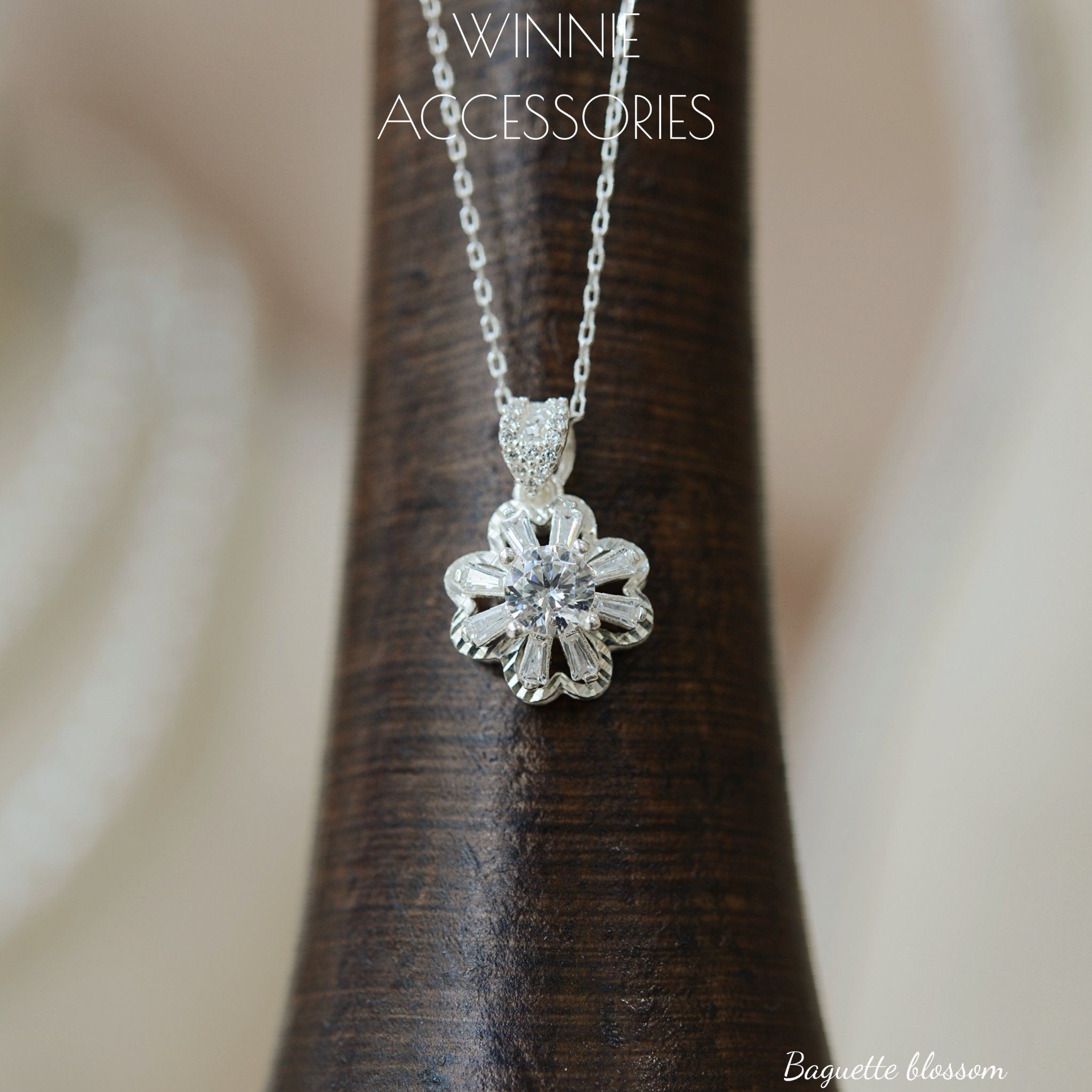 Dây chuyền Bạc S925 Baguette Blossom