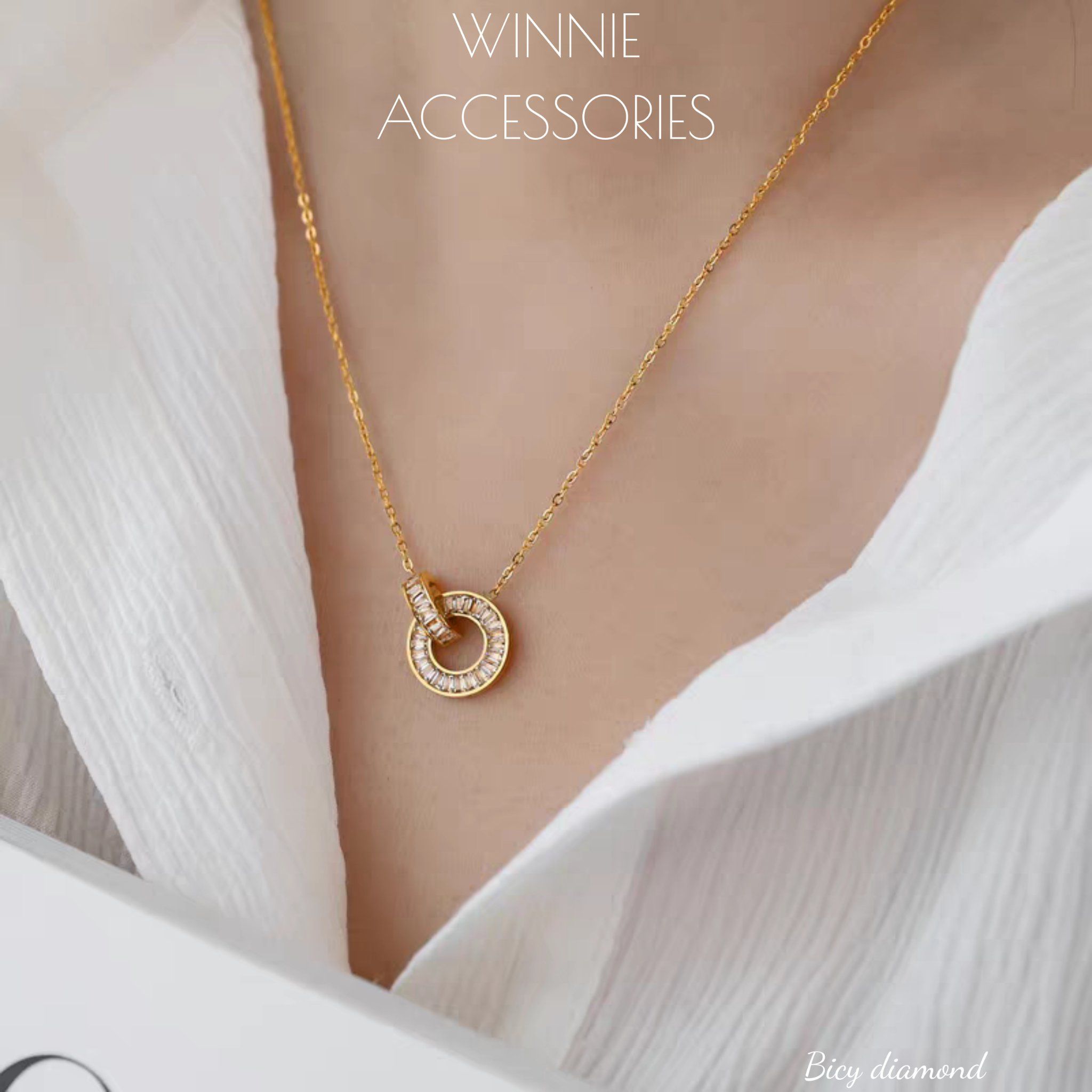 Dây chuyền titan Bicy diamond VG