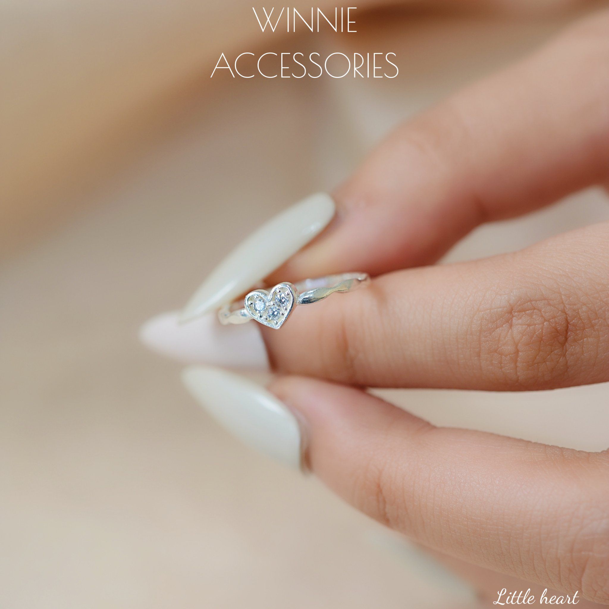 Nhẫn bạc S925 Little heart