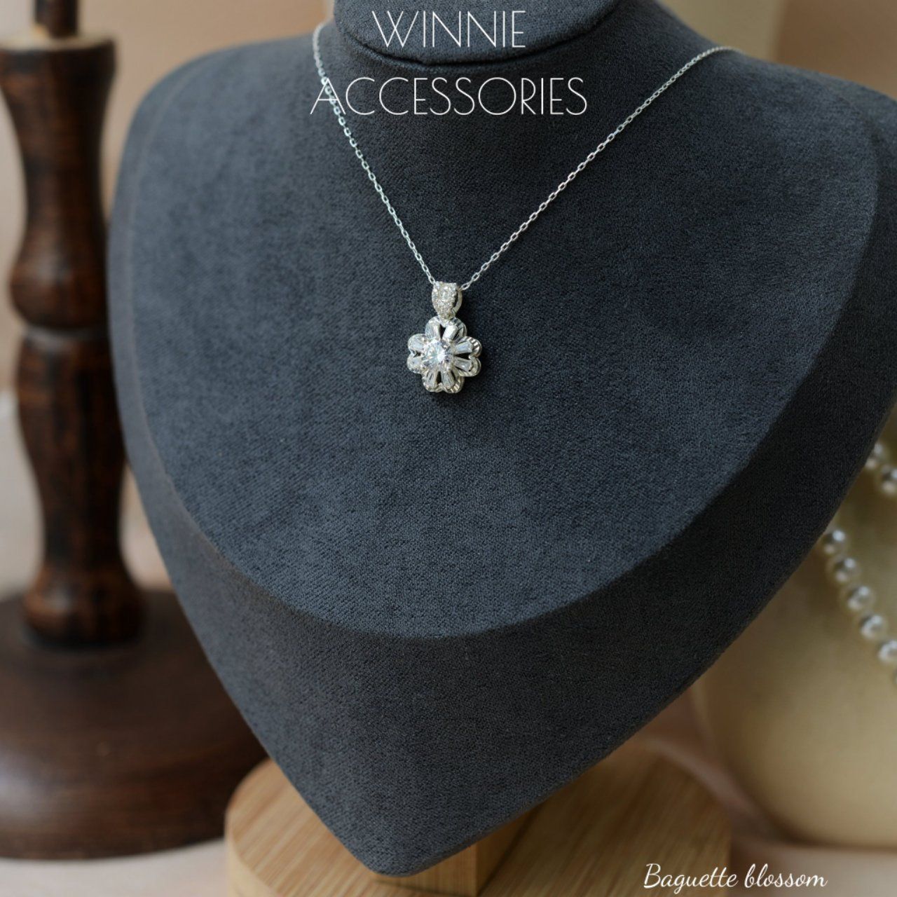 Dây chuyền Bạc S925 Baguette Blossom