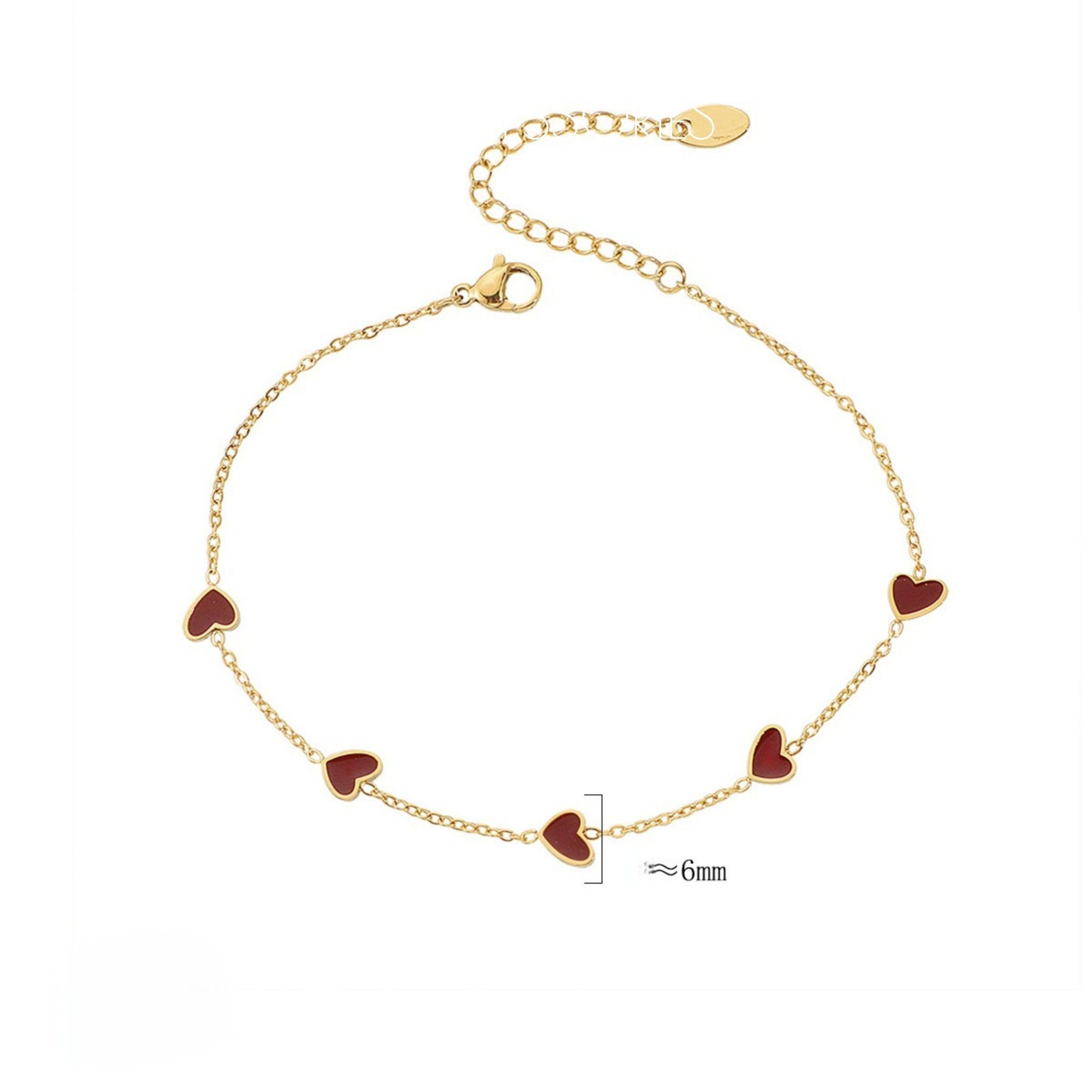 Lắc chân Titan Red heart