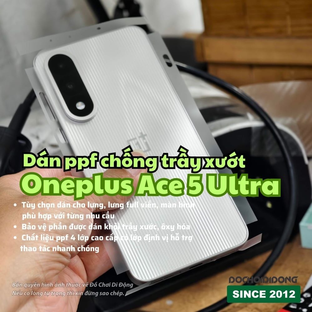 Dán PPF Chống Trầy Xước OnePlus Ace 5 Ultra