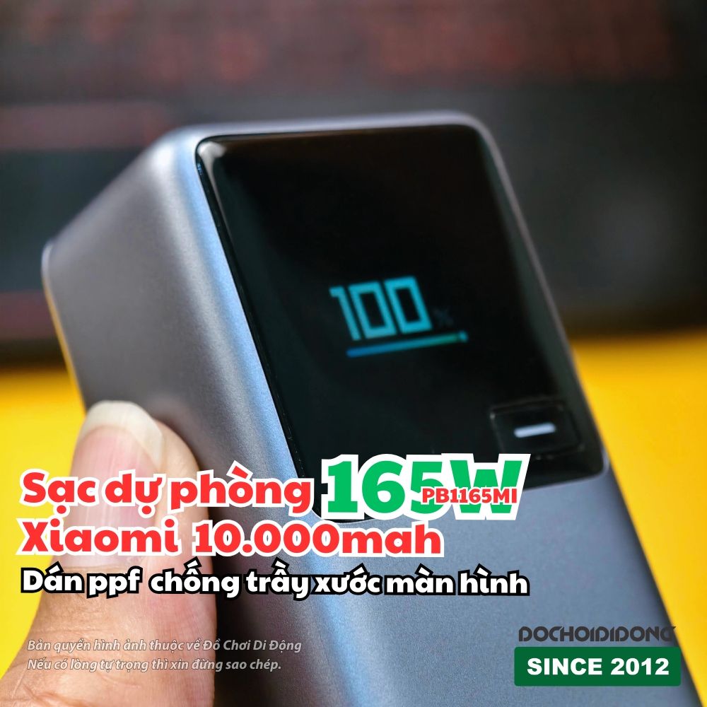 Dán PPF Chống Trầy Xước Màn Hình cho Sạc Dự Phòng Xiaomi 165W 10000mAh PB1165MI - Bảo vệ hoàn hảo, giữ vẻ đẹp bền lâu! ✨