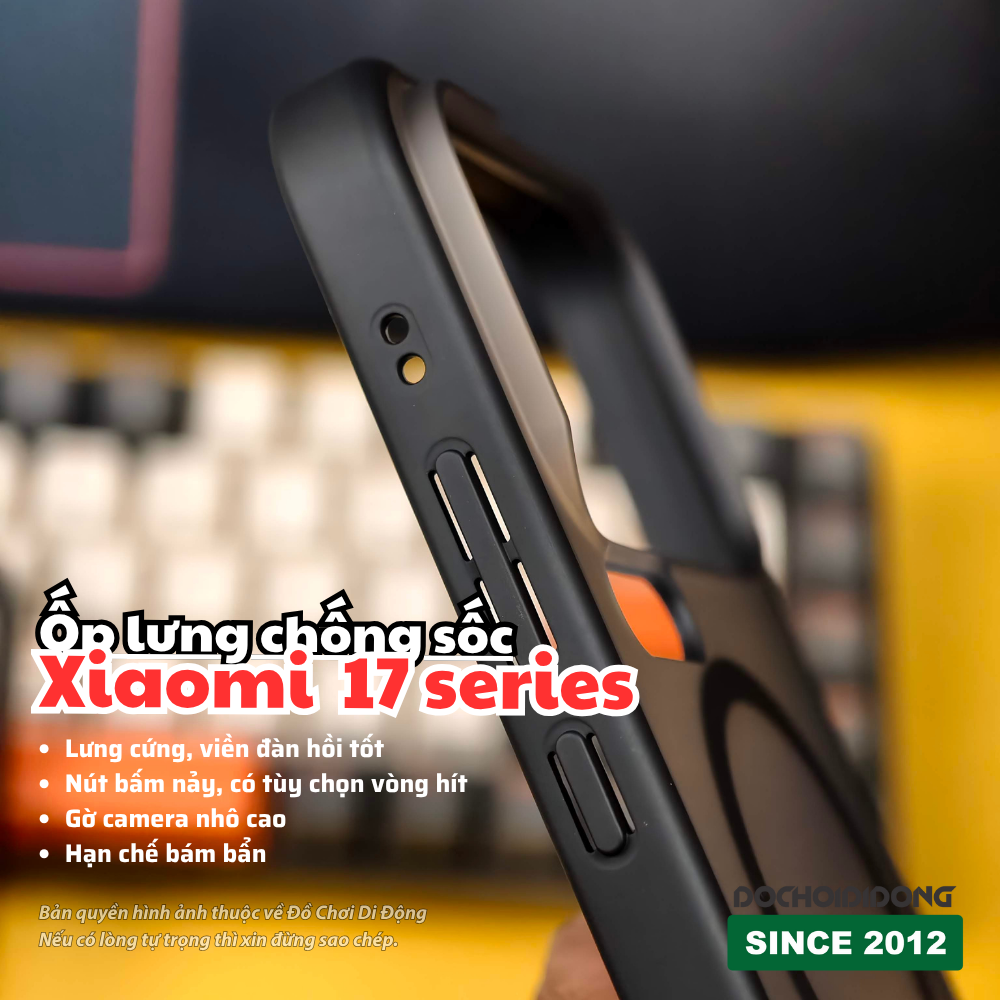 Ốp Lưng Chống Sốc Xiaomi 17 Pro / 17 Pro Max (Tùy Chọn Vòng Hít Nam Châm)