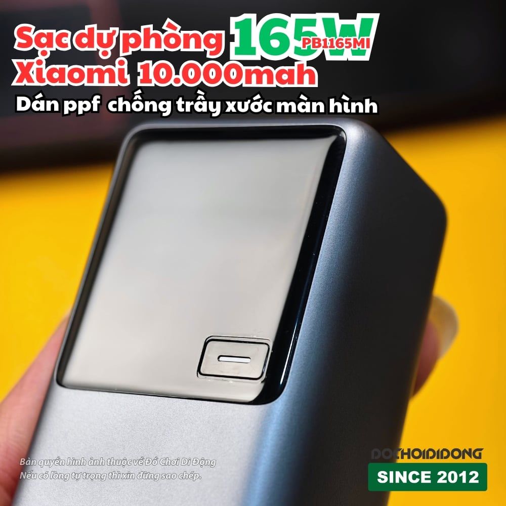 Dán PPF Chống Trầy Xước Màn Hình cho Sạc Dự Phòng Xiaomi 165W 10000mAh PB1165MI - Bảo vệ hoàn hảo, giữ vẻ đẹp bền lâu! ✨