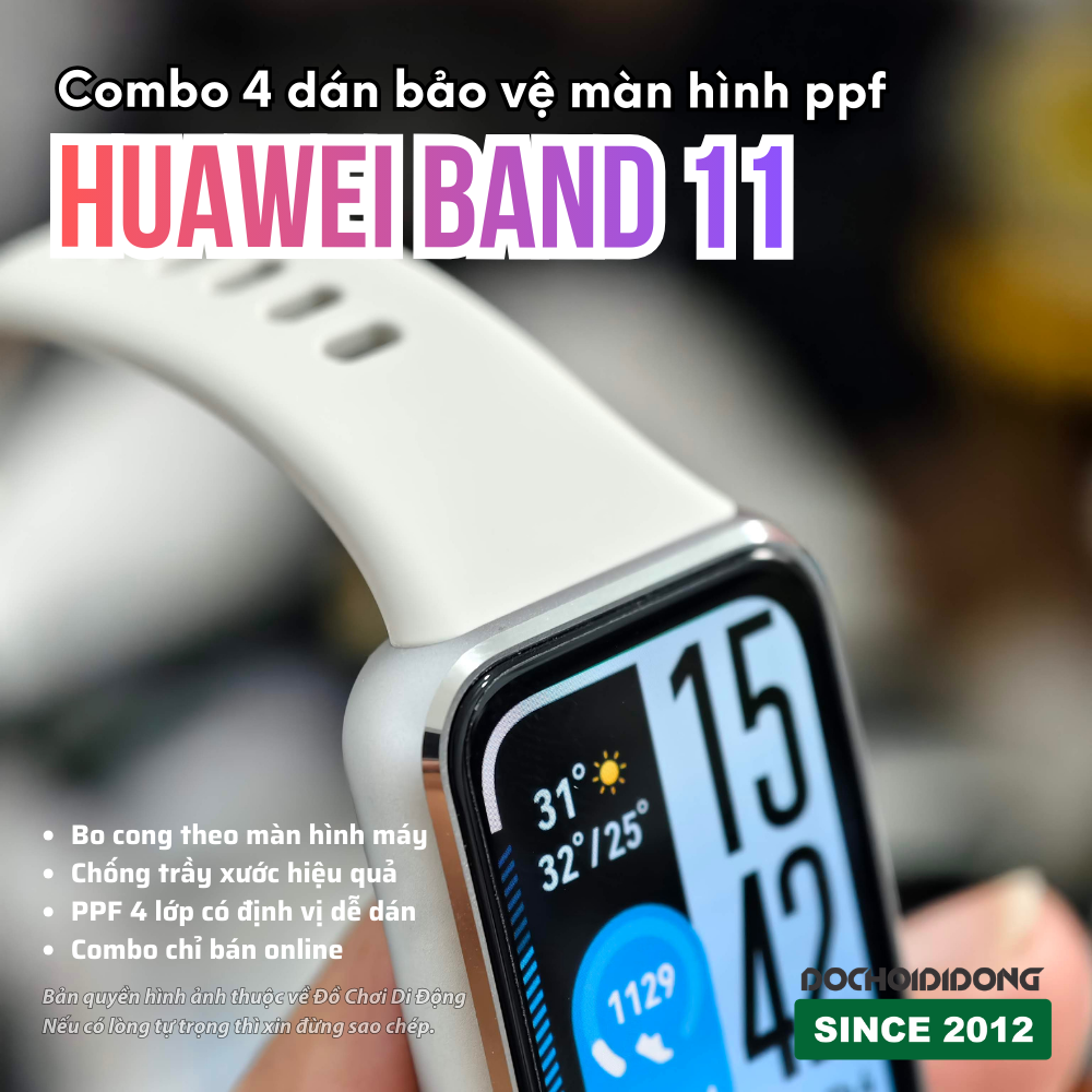 Miếng dán màn hình ppf Huawei band 11 - có cho Band 6 7 8 9 10