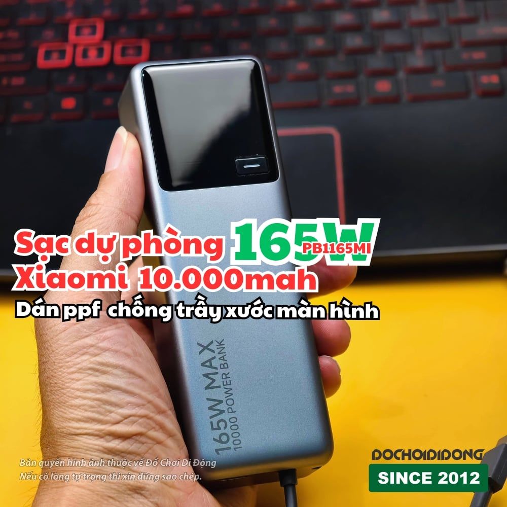 Dán PPF Chống Trầy Xước Màn Hình cho Sạc Dự Phòng Xiaomi 165W 10000mAh PB1165MI - Bảo vệ hoàn hảo, giữ vẻ đẹp bền lâu! ✨