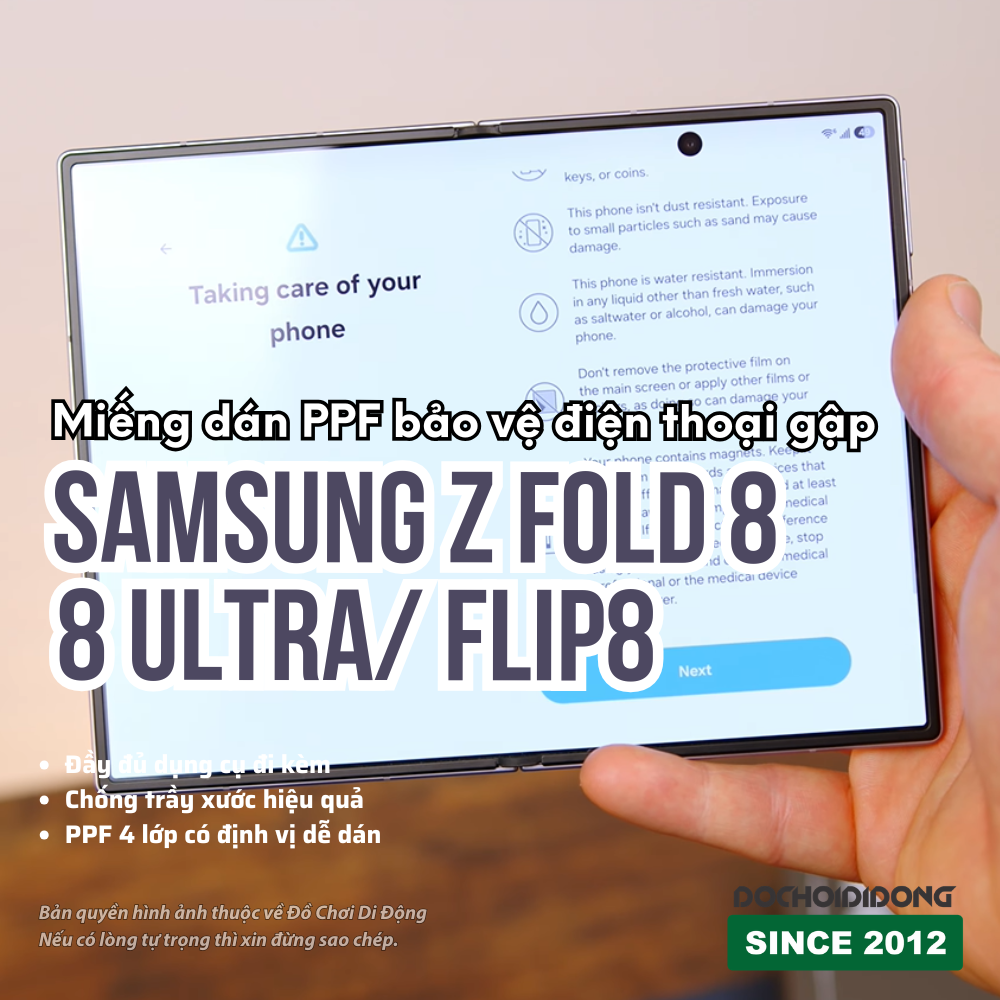 📱 Miếng dán PPF bảo vệ Samsung Galaxy Z Fold 8 / Z Fold 8 Ultra / Z Flip 8 lưng, viền, màn hình