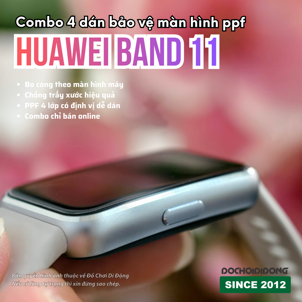 Miếng dán màn hình ppf Huawei band 11 - có cho Band 6 7 8 9 10