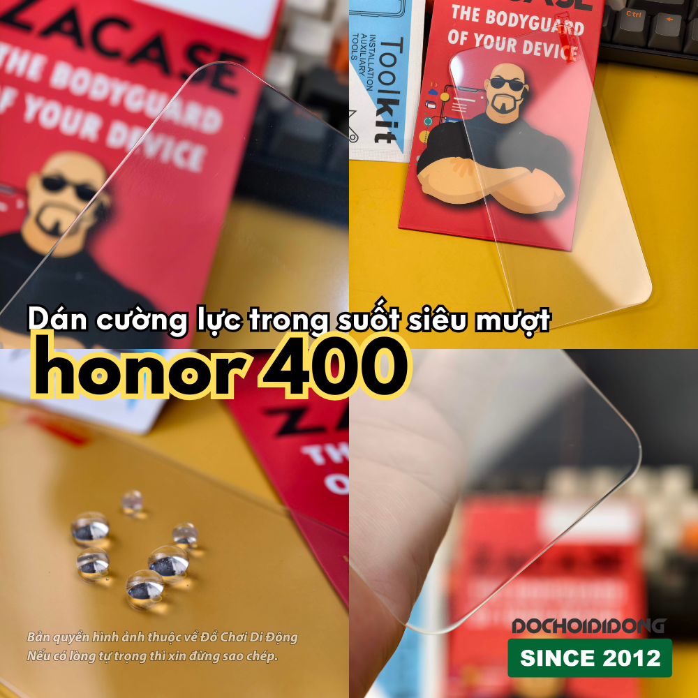 Kính Cường Lực Trong Suốt Siêu Mượt Cho Honor 400 (Màn Hình Phẳng)
