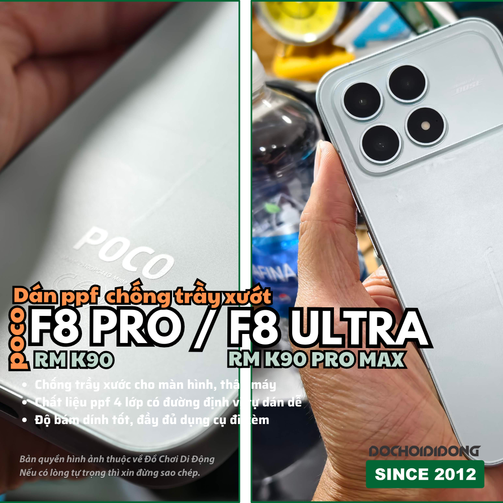 Dán PPF Chống Trầy Xước Full Body Poco F8 Pro / F8 Ultra (Redmi K90 / K90 Pro Max) - Nhám/Bóng