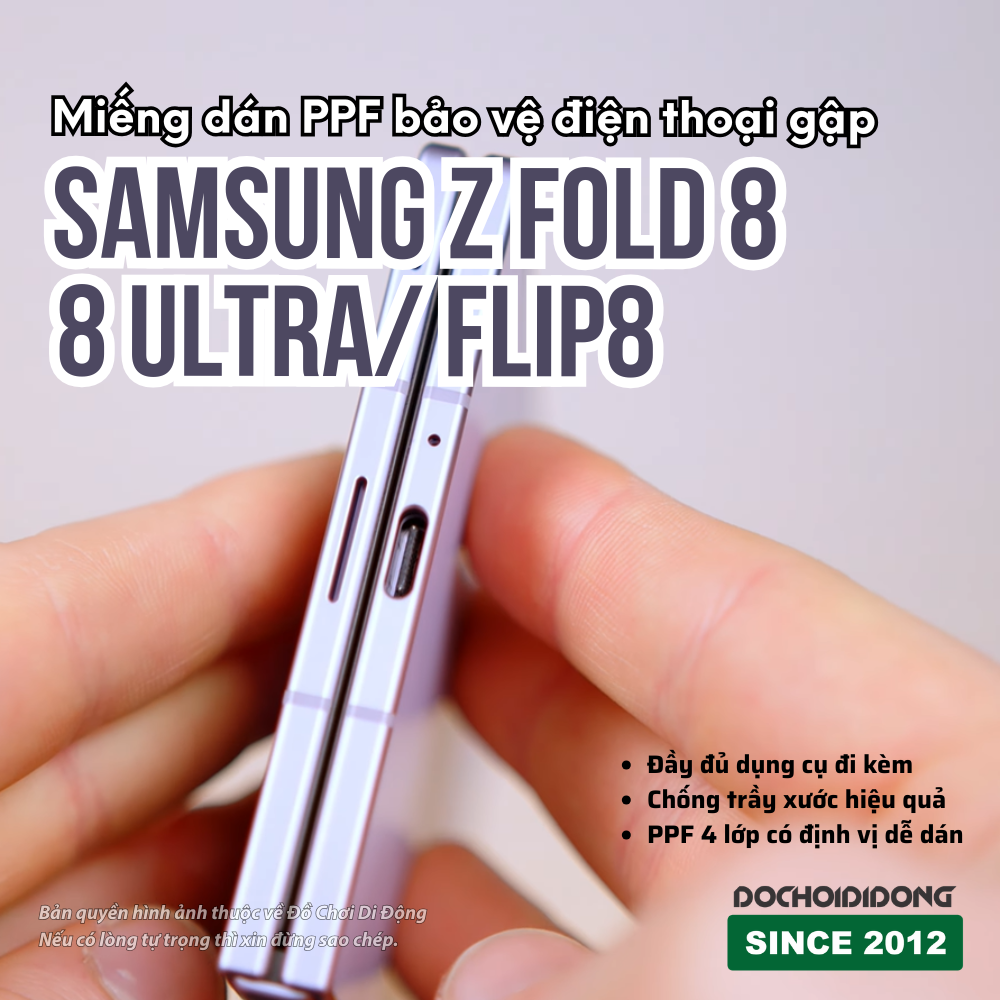 📱 Miếng dán PPF bảo vệ Samsung Galaxy Z Fold 8 / Z Fold 8 Ultra / Z Flip 8 lưng, viền, màn hình