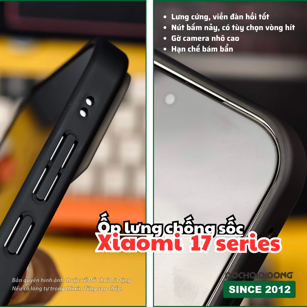 Ốp Lưng Chống Sốc Xiaomi 17 Pro / 17 Pro Max (Tùy Chọn Vòng Hít Nam Châm)