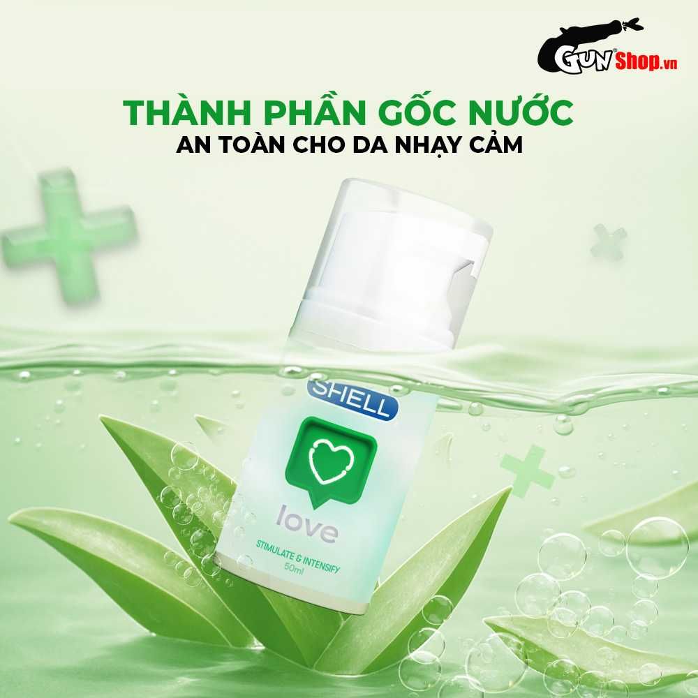 Gel bôi trơn se khít âm đạo và tăng khoái cảm nữ Shell Love Green - Chai 50ml