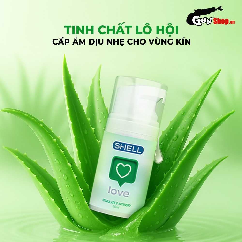 Gel bôi trơn se khít âm đạo và tăng khoái cảm nữ Shell Love Green - Chai 50ml