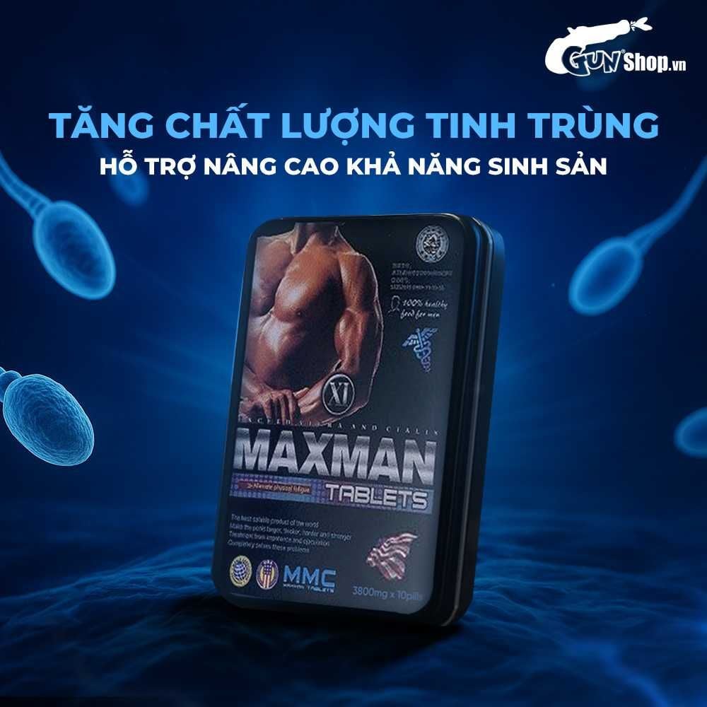 Viên uống hỗ trợ cương dương, tăng cường sinh lý Maxman - Hộp 10 viên