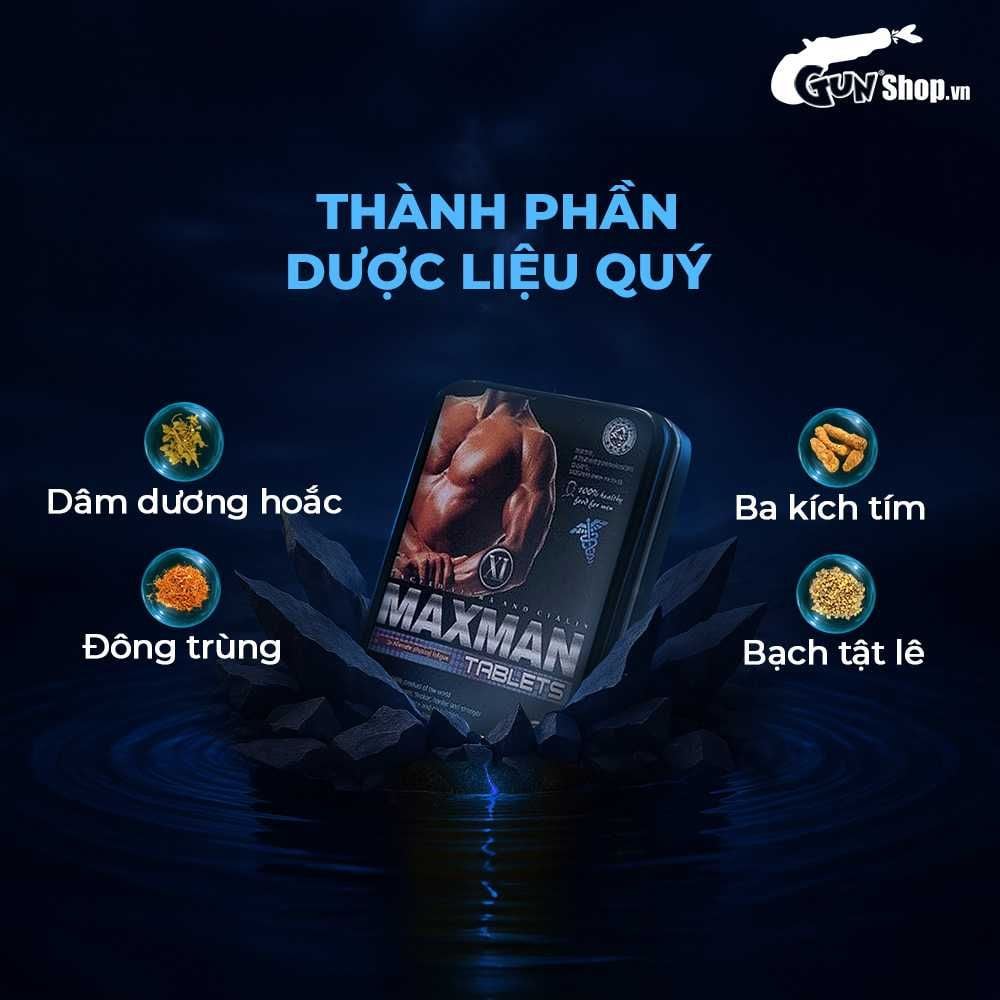 Viên uống hỗ trợ cương dương, tăng cường sinh lý Maxman - Hộp 10 viên