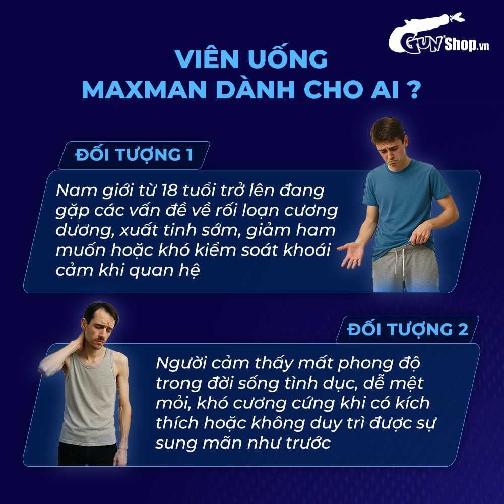 Viên uống hỗ trợ cương dương, tăng cường sinh lý Maxman - Hộp 10 viên