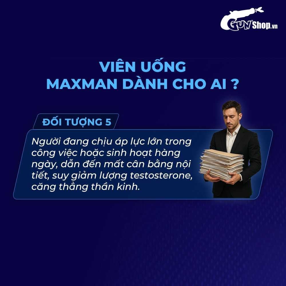 Viên uống hỗ trợ cương dương, tăng cường sinh lý Maxman - Hộp 10 viên