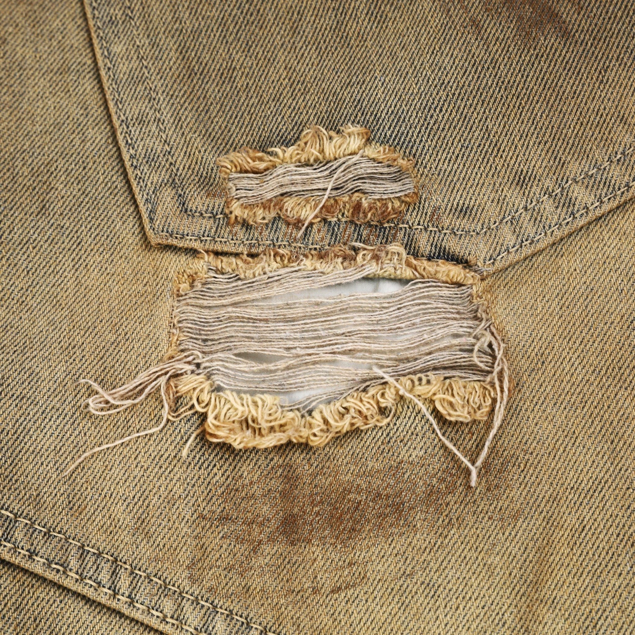 SWE INTERCUT DENIM SHORTS - DUSTED BROWN