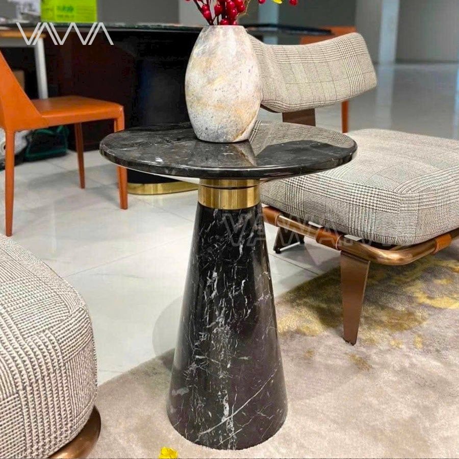 Bàn tab sofa mặt nón - Bàn trà phụ đá cẩm thạch