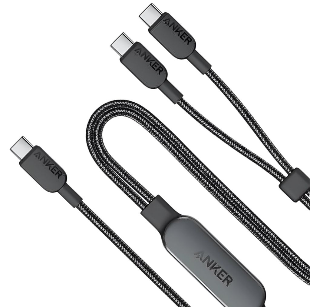 Cáp sạc Anker 2-in-1 140W C-C 1.2m Nylon Đen A8895H11