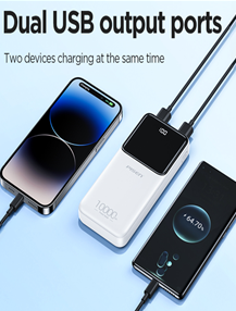 Sạc dự phòng PISEN Semi Mirror 10000mAh model TP-D053(GLB)
