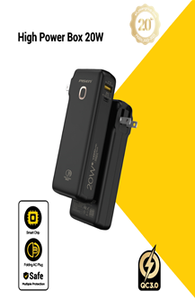 Sạc dự phòng PISEN QUICK High Power Box 20W 10000mAh model TS-D308(GLB)