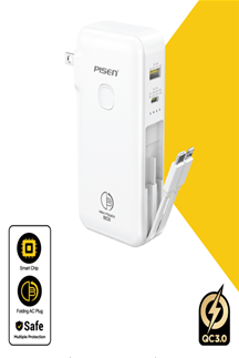 Sạc dự phòng PISEN QUICK High Power Box 22.5W 10000mAh - Kèm cáp TS-D312(GLB)