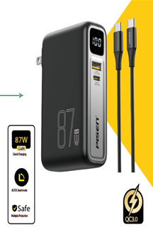 Sạc dự phòng PISEN PRO Super High Power Box 87W GaNUltra 10000mAh model TS-D319(GLB)