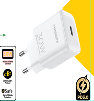 Sạc PISEN QUICK-Mr White USB-C 30W (EU) model A843-200150C-EU1