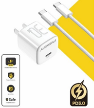 Sạc PISEN QUICK- Mr White Tiny USB-C 30W CC1000 Anti-break model TS-C175(Type-C/GLB)