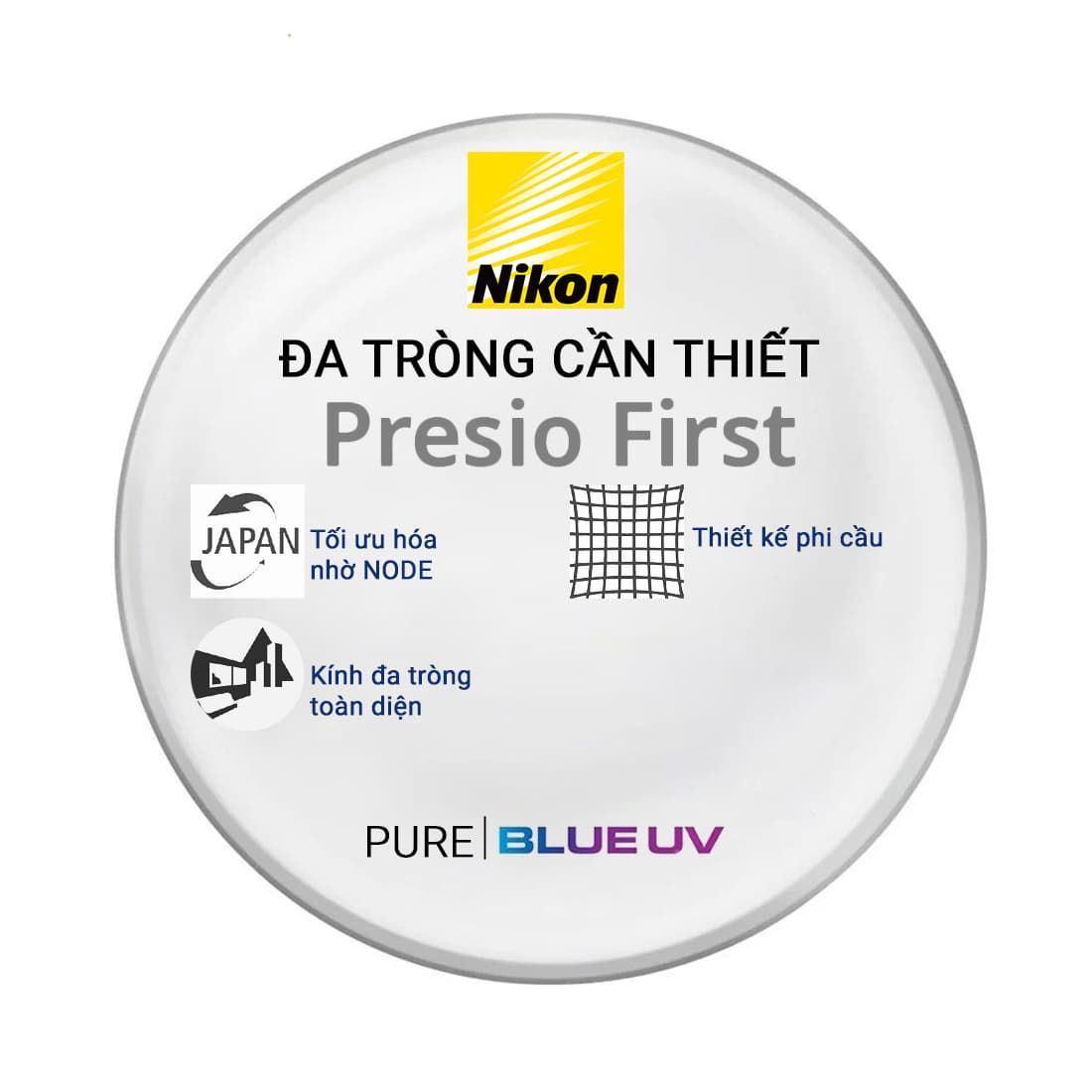 Tròng kính Đa tròng Nikon Presio First: Tầm nhìn tự nhiên & thoải mái