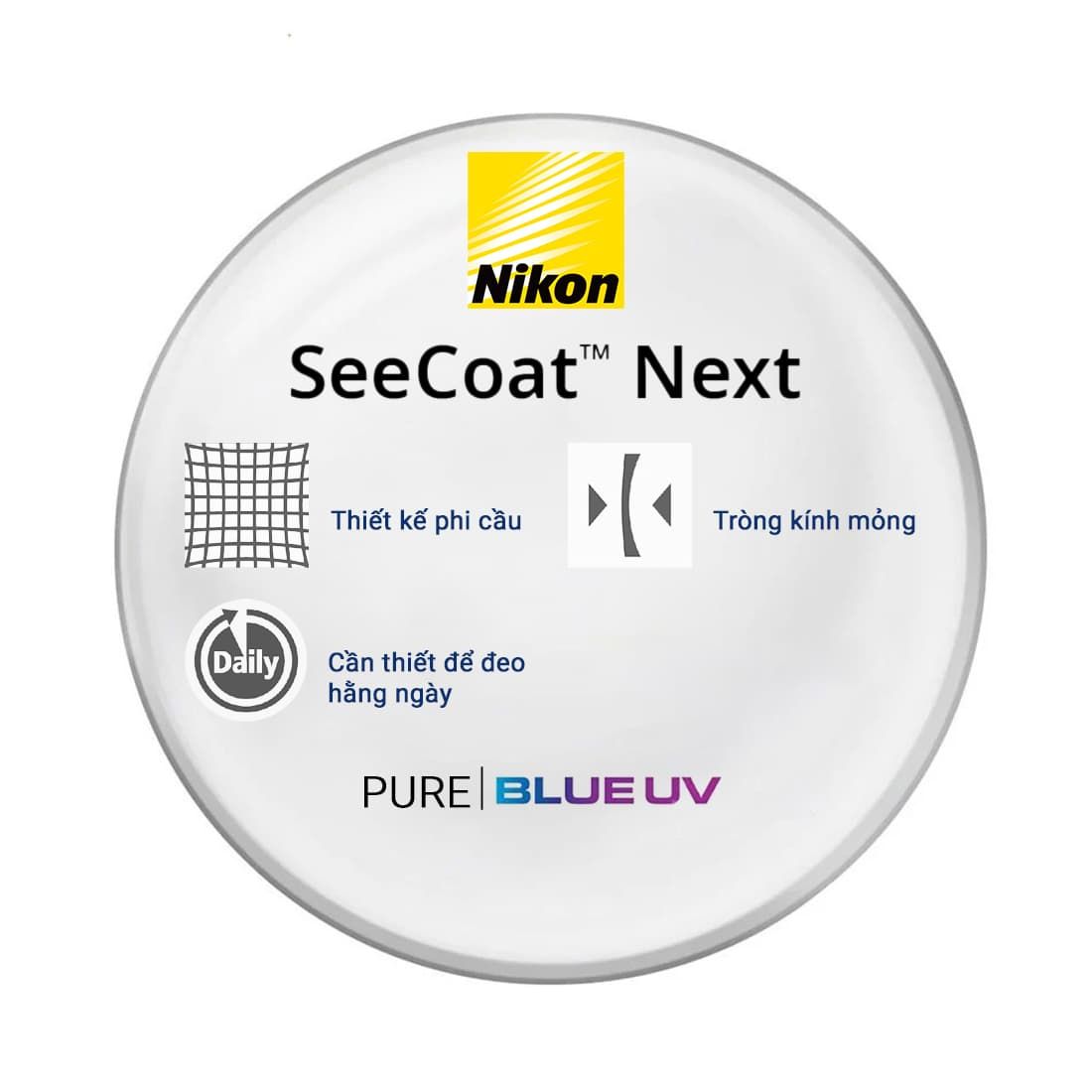 Tròng Kính Đơn tròng Nikon SeeCoat™ Next: Độ rõ nét vượt trội, độ bền vô song