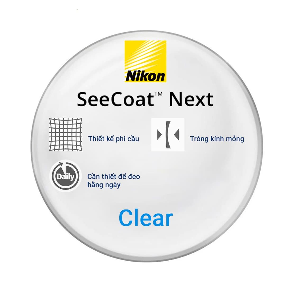 Tròng Kính Đơn tròng Nikon SeeCoat™ Next: Độ rõ nét vượt trội, độ bền vô song