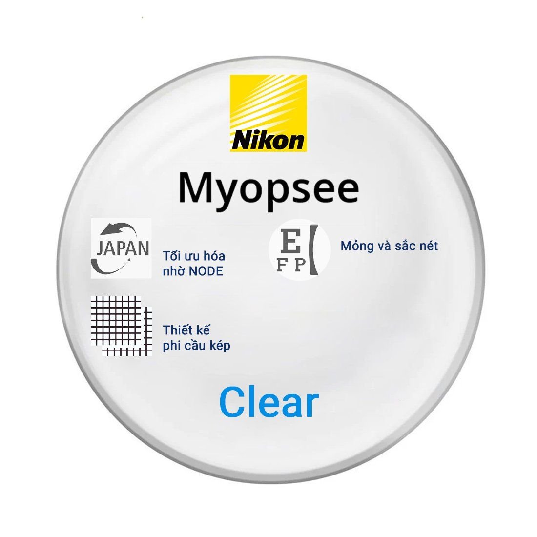 Tròng kính Đơn tròng Nikon Myopsee : Thị lực vượt trội, diện mạo tự nhiên