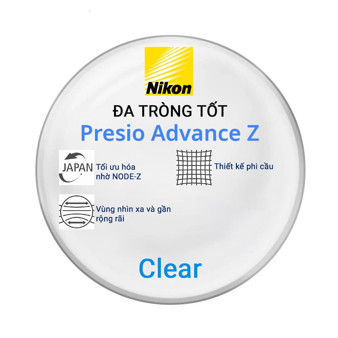 Tròng kính Đa tròng Nikon Presio Advance Z: Tầm nhìn rộng & sắc nét