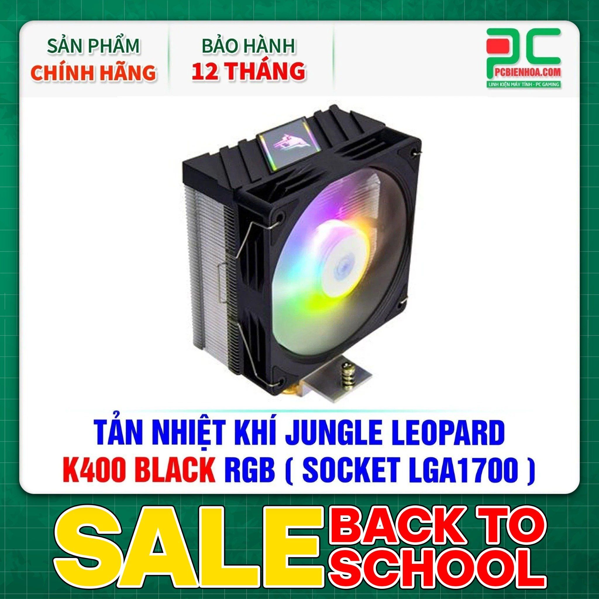 TẢN NHIỆT KHÍ JUNGLE LEOPARD K400 BLACK RGB ( HỖ TRỢ SOCKET LGA1700 )
