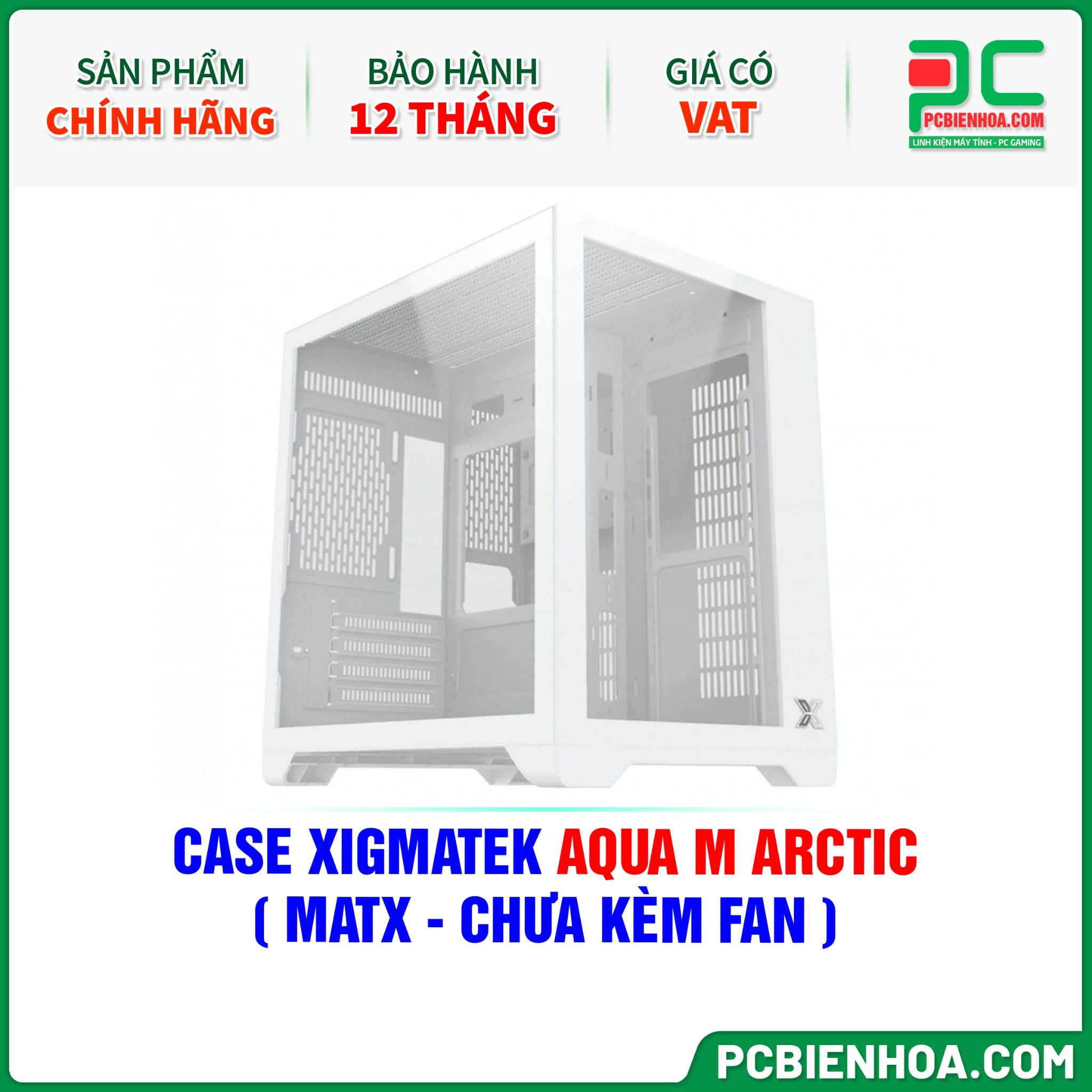 CASE XIGMATEK AQUA M ARCTIC ( MATX - CHƯA KÈM FAN )