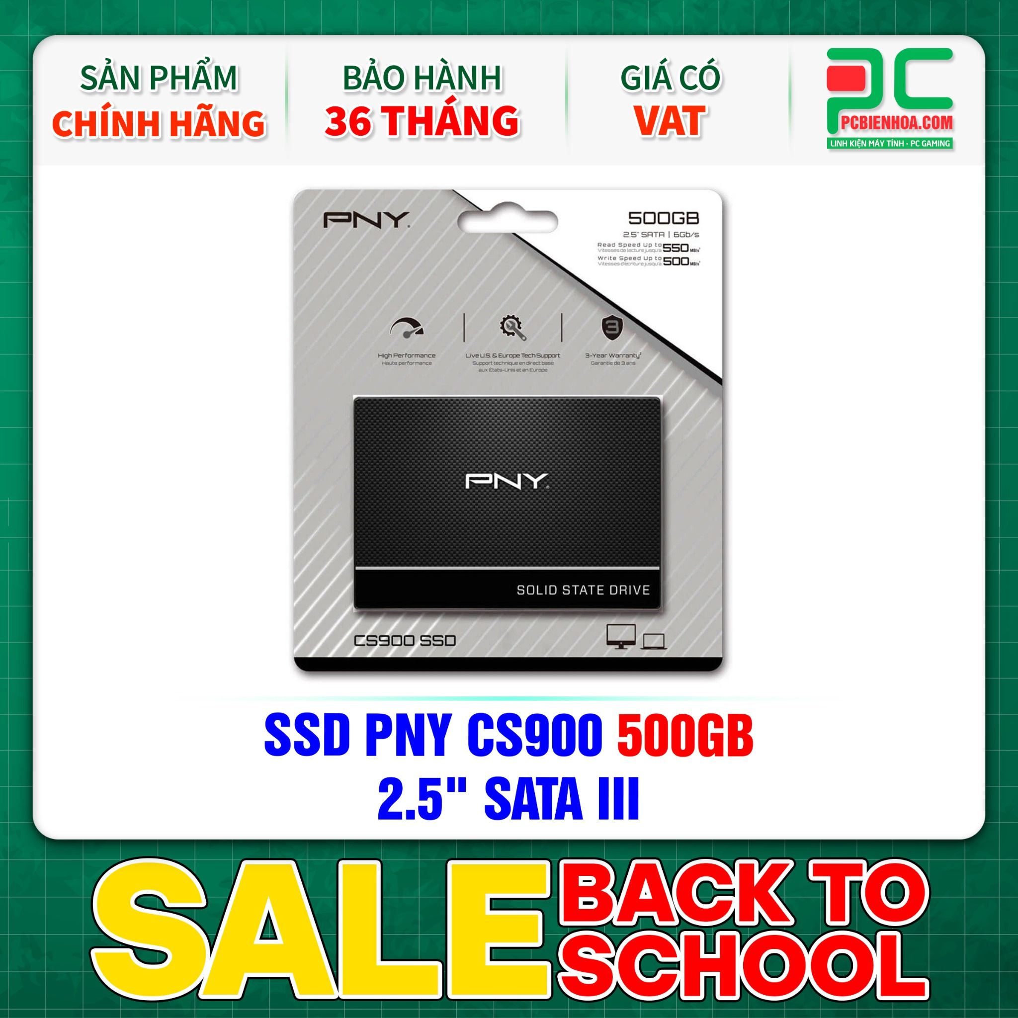 SSD PNY CS900 500GB - 2.5