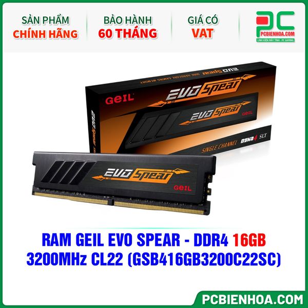 RAM GEIL EVO SPEAR - DDR4 16GB 3200MHz CL22 (GSB416GB3200C22SC