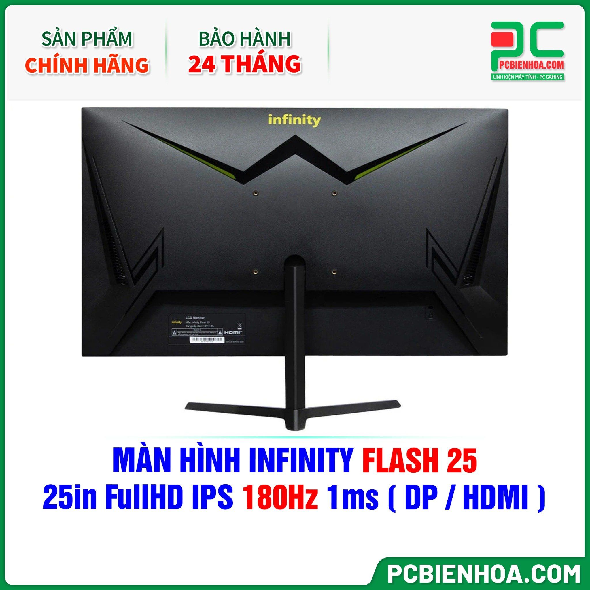 MÀN HÌNH INFINITY FLASH 25 - 25in FullHD IPS 180Hz 1ms ( DP / HDMI )