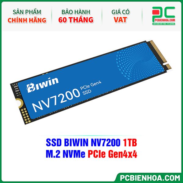 SSD BIWIN NV7200 1TB - M.2 NVMe PCIe Gen4x4 (BNV720001TB-RGX