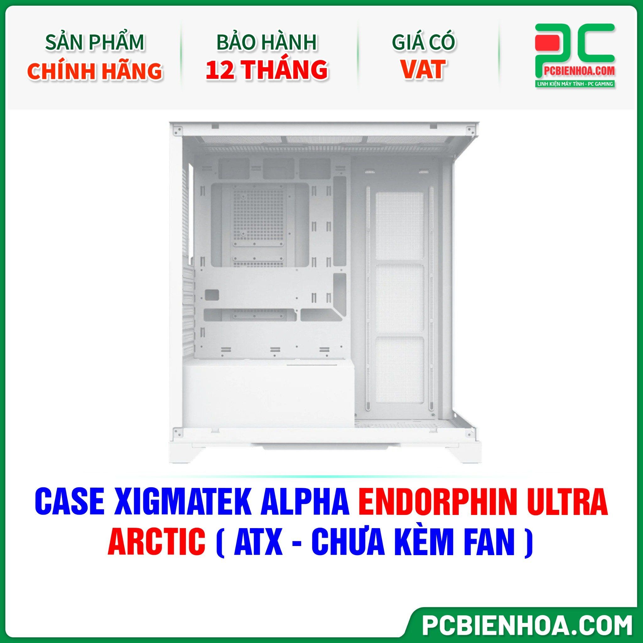 CASE XIGMATEK ALPHA ENDORPHIN ULTRA ARCTIC ( ATX - CHƯA KÈM FAN )