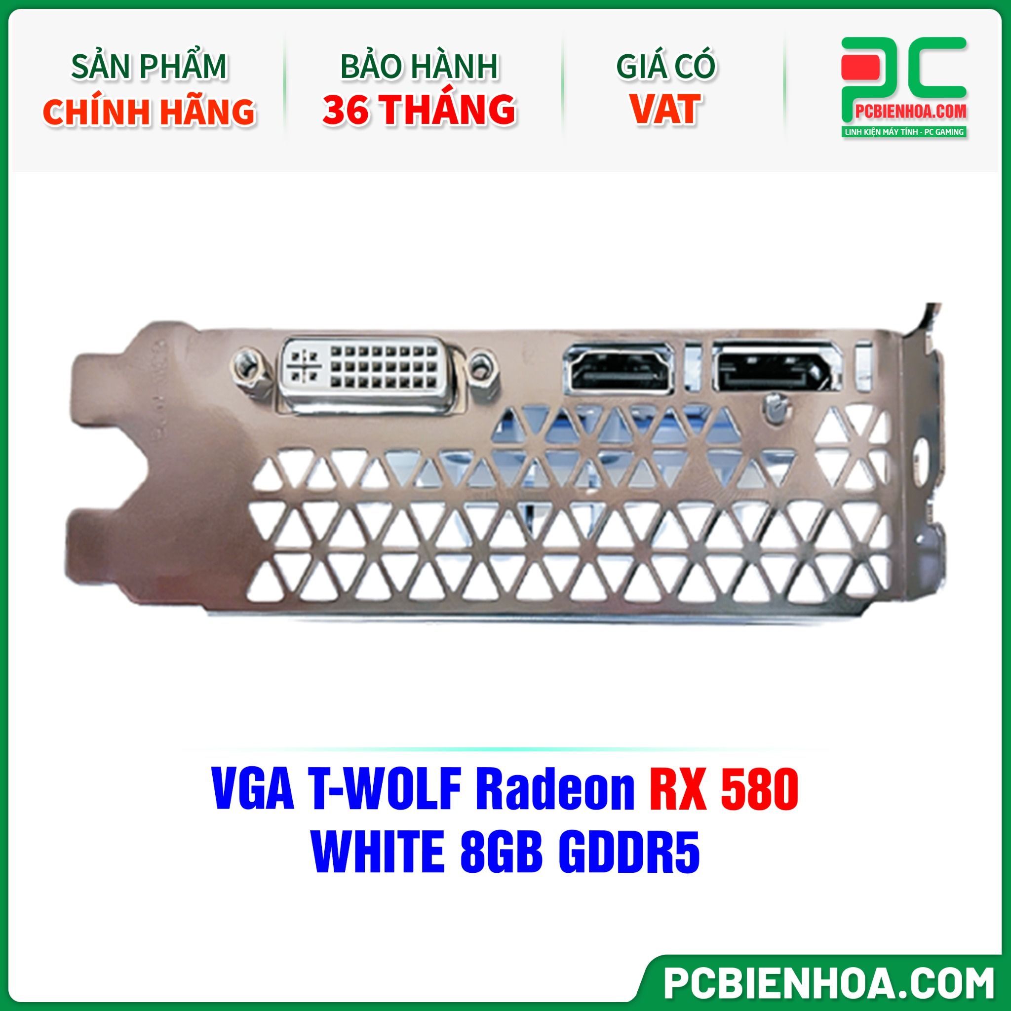 VGA T-WOLF Radeon RX 580 WHITE 8GB GDDR5