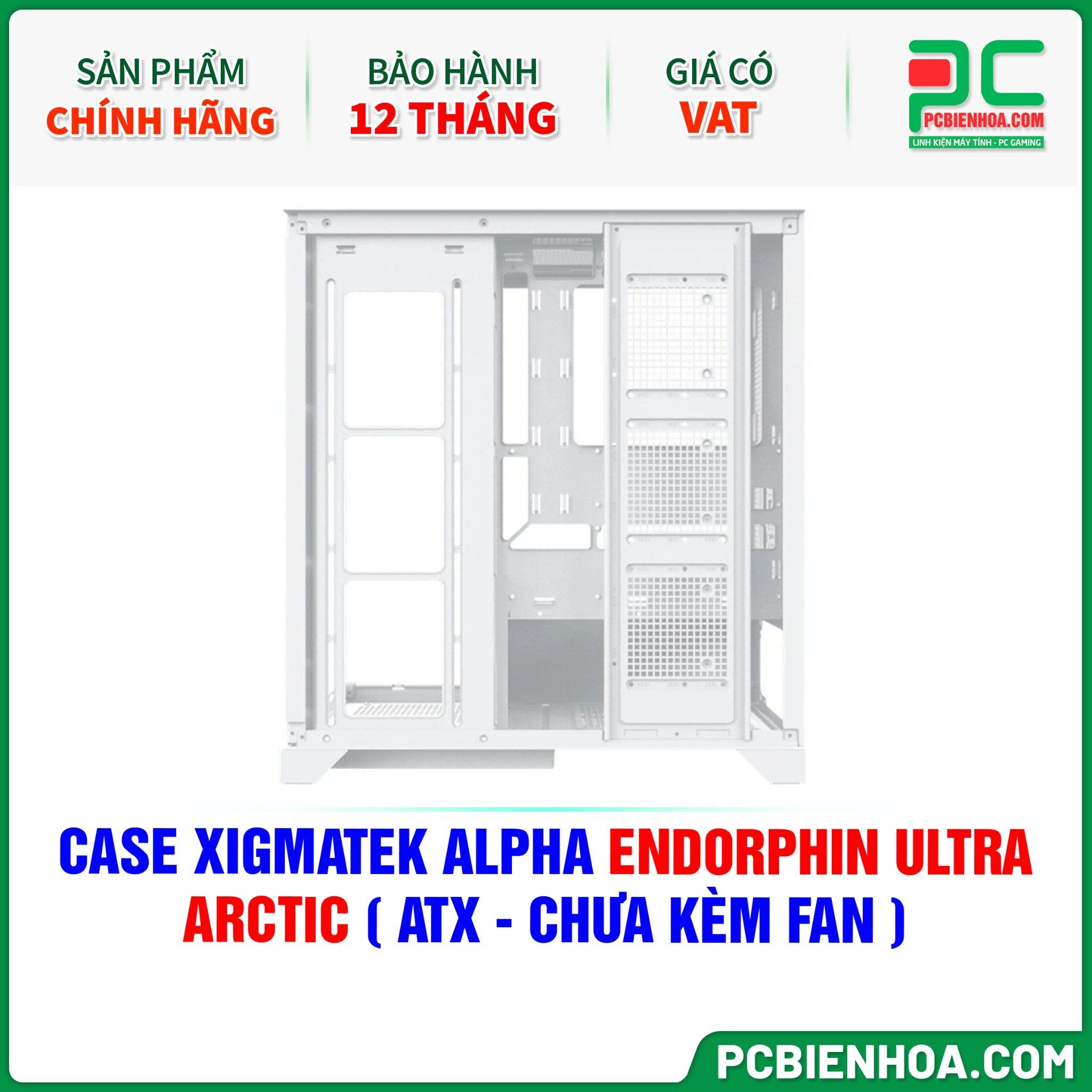 CASE XIGMATEK ALPHA ENDORPHIN ULTRA ARCTIC ( ATX - CHƯA KÈM FAN )