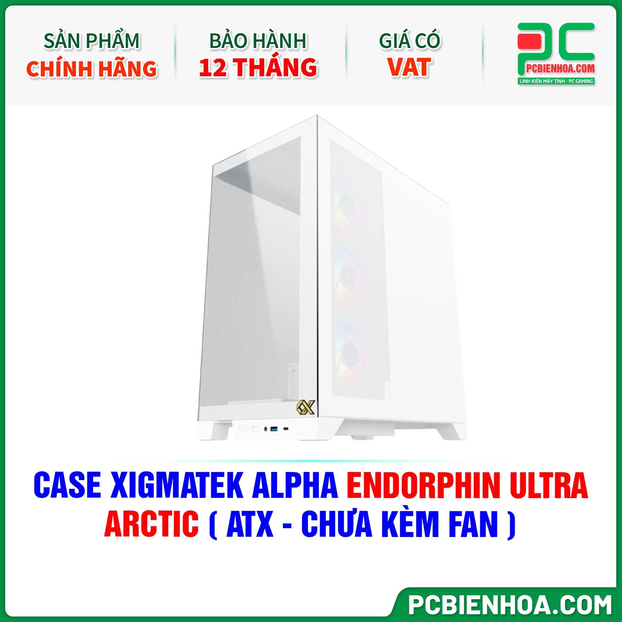 CASE XIGMATEK ALPHA ENDORPHIN ULTRA ARCTIC ( ATX - CHƯA KÈM FAN )