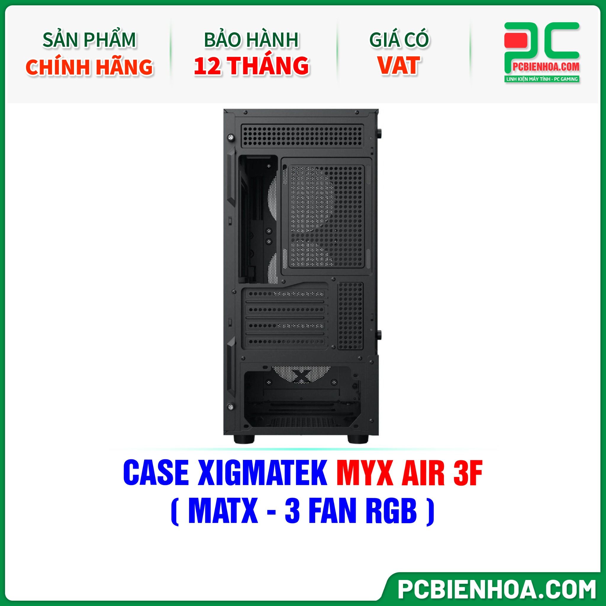 CASE XIGMATEK MYX AIR 3F ( MATX - 3 FAN RGB )